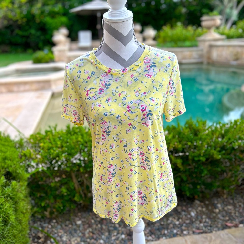 (2) Lucky Brand floral tee M, new no tags-BUY ONE GET ONE FREE